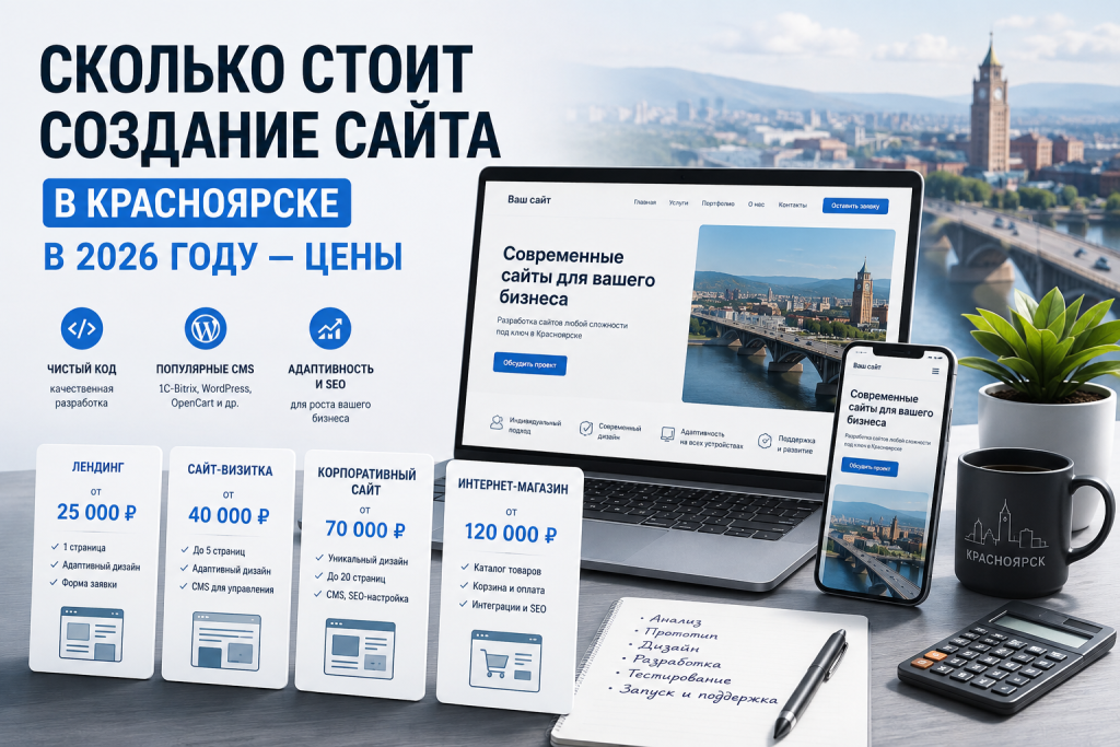 Сколько стоит создание сайта в Красноярске